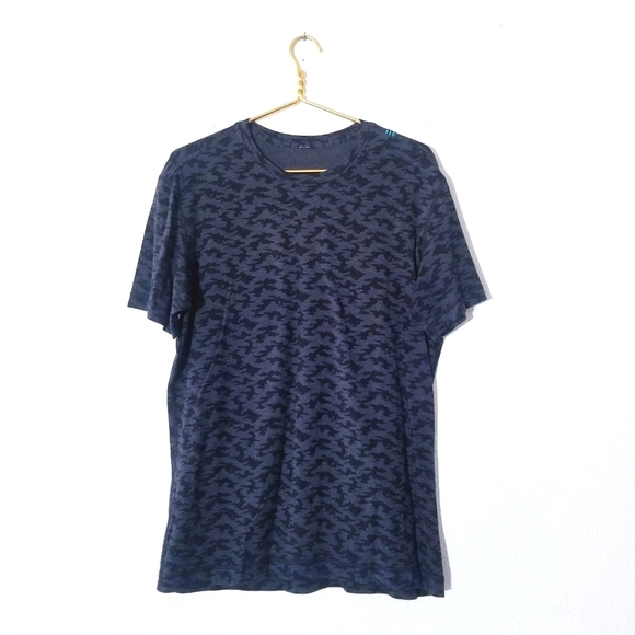 LULULEMON 5 Year Basic Short Sleeve T-shirt Camo Black Gray - Picture 3 of 9